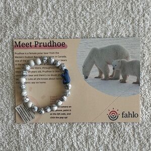 Fahlo The Venture “Polar Bear” Beaded Tracking Bracelet